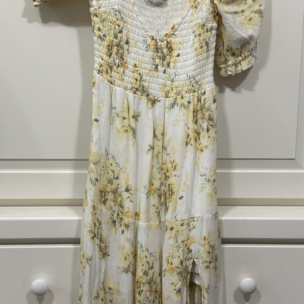 Abercrombie & Fitch Floral  Dress in Cream and Yellow